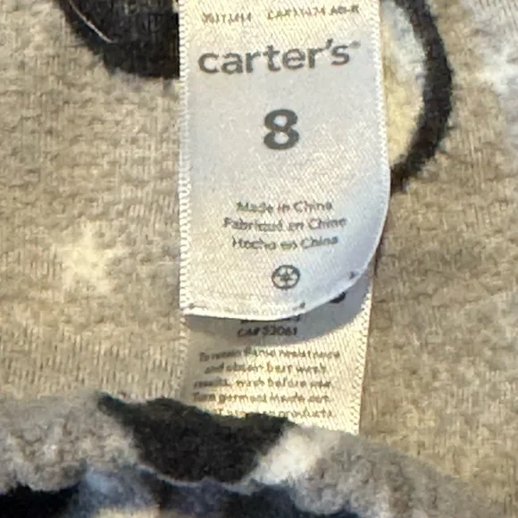 🟢 2/$15 Carter’s Fleece Space Pajamas, size 8 - Picture 5 of 5
